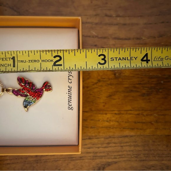Crystal Kingdom Hummingbird Gold Necklace w/ Genuine Crystal NWT!! - Picture 7 of 7